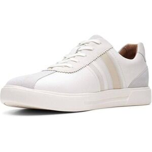 Clarks Unstructured‎ Leather Sneakers Casual Comfort Shoes White Size 10 Oxford